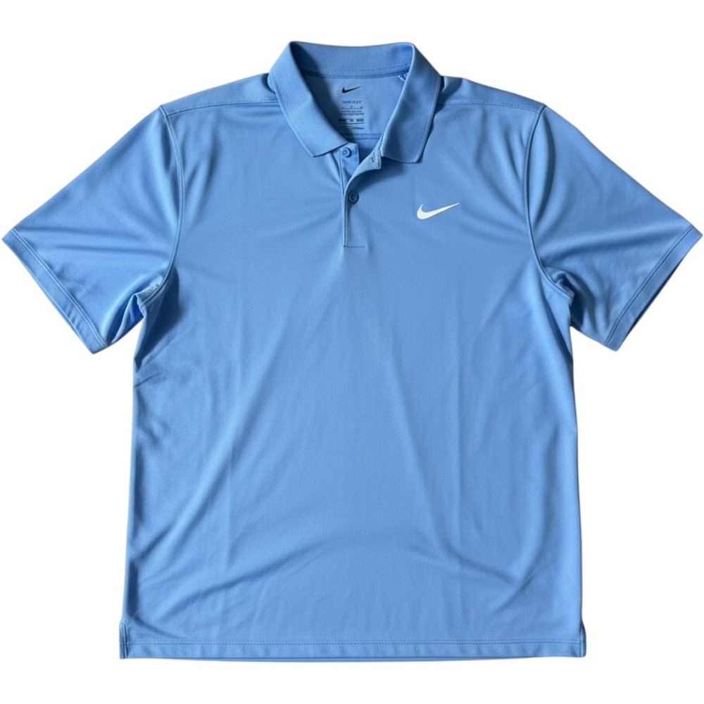 Nike Dri-FIT Mens XL Light Blue Short Sleeve Performance Golf Polo Shirt